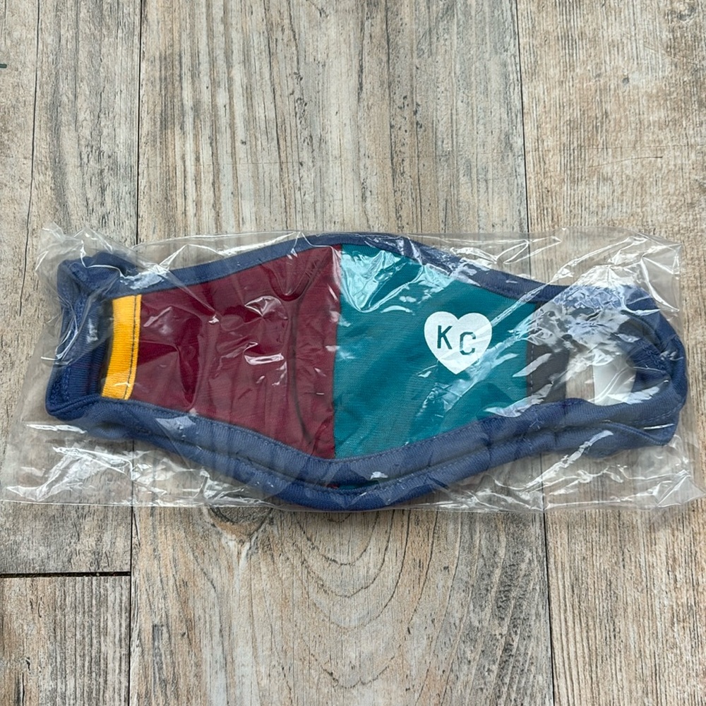 2 pack Kansas City (KC) heart cloth face masks. Charlie hustle.